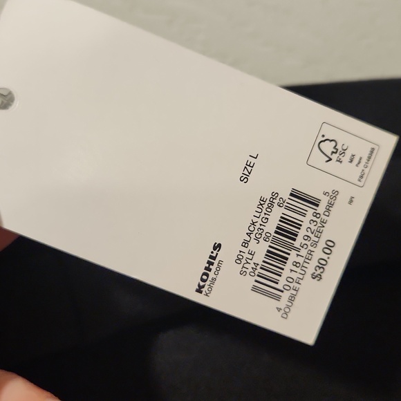 SO Black Mini Dress with Ruffle Sleeves - Picture 4 of 5